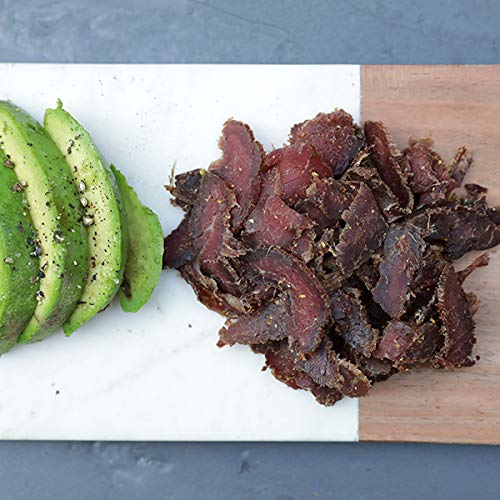 Keto-Friendly Grass Fed Beef Biltong Slices - 2oz Paleo Snack | Gluten Free, Whole30 Approved, Sugar Free, No Carb | Perfect for Hiking, Travel & Low-Carb Diets