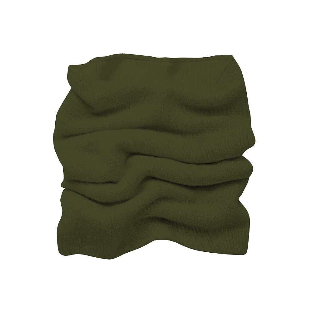 Parisbonbon Men's 100% Cashmere Neck Warmer Scarf - Olive Green, One Size, Soft & Warm Winter Accessory for Outdoor Activities & Cold Weather Fashion
