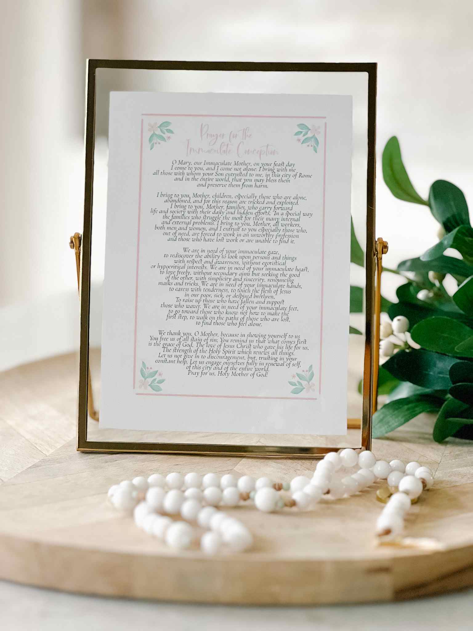 Free Printable Prayer for the Immaculate Conception - Catholic Devotional Art for Home, Church & Gift Giving