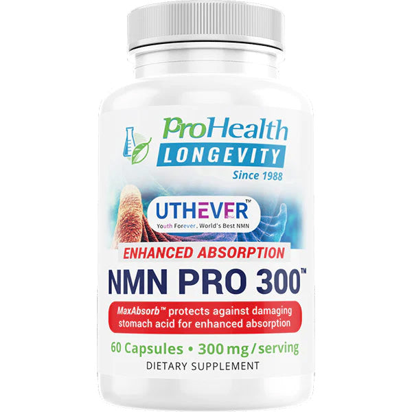 NMN Pro 300mg Anti-Aging Supplement - 60 Capsules for Energy, Longevity & Cellular Health | Supports Brain Function & Metabolism | Daily Wellness Boost