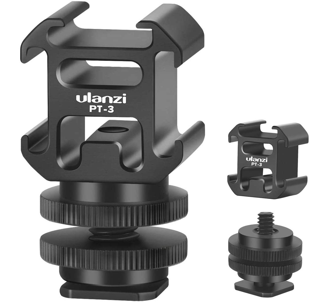 Metal Triple Hot Shoe Camera Mount Bracket for Flash, Microphone & Audio Recorder | DSLR Camera Accessory for Photography & Videography | Perfect for Studio, Outdoor & Vlogging