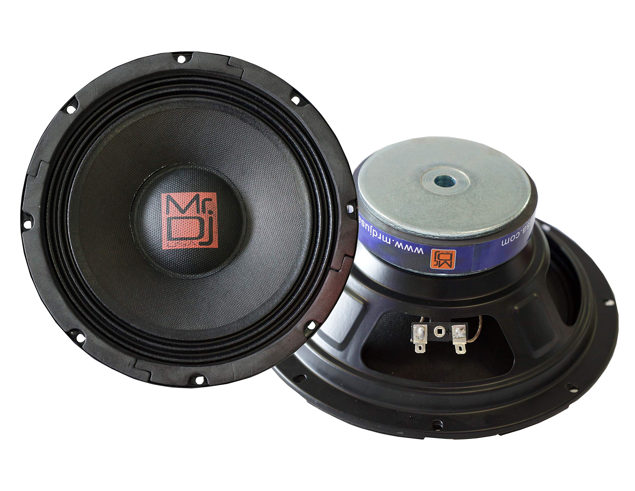 Mr. DJ USA PRODW800 8 Inch 8 Ohm Subwoofer Replacement Speaker - High Performance Woofer for DJ, PA, Home Theater & Professional Audio Systems - Perfect for Clubs, Live Music Venues & Home Entertainment Setups