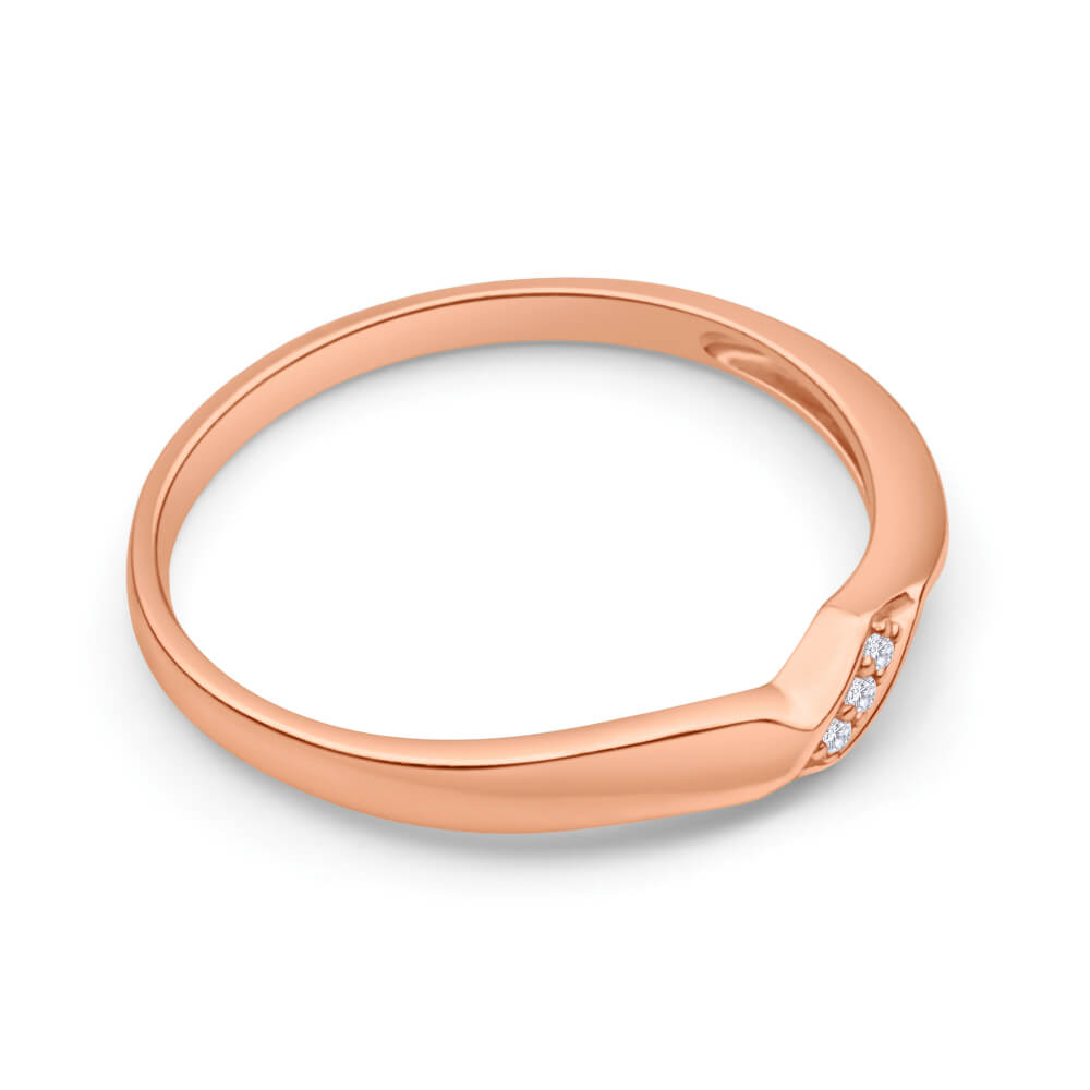 9ct Rose Gold Diamond Ring for Women - Elegant & Durable Wedding, Engagement, or Anniversary Jewelry Gift