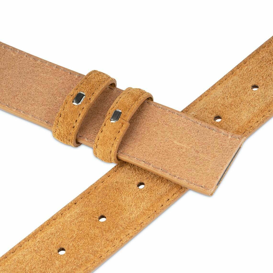 Men's Genuine Camel Suede Belt Strap - 35mm Adjustable Replacement for Ferragamo Buckles | Premium Leather Accessory for Business, Casual & Formal Outfits