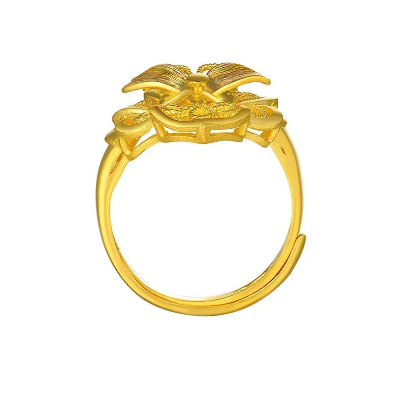 2023 New 24K Pure Yellow Gold Flower Charm Jewelry for Women - Romantic Wedding & Anniversary Gift - Elegant Fine Jewelry for Brides, Valentines Day & Special Occasions