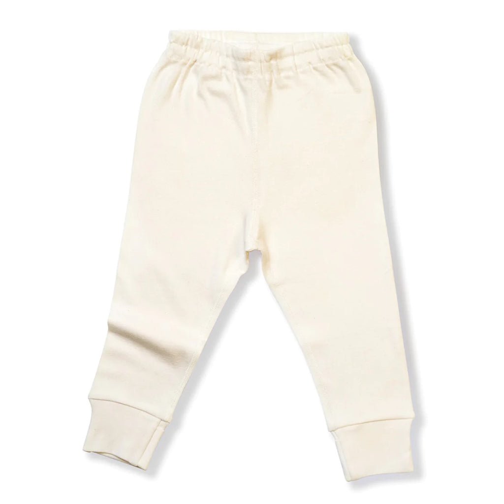 Organic Cotton Baby Pants - Soft & Breathable Natural White Infant Leggings for Newborns & Toddlers - Perfect for Playtime, Daycare & Family Outings