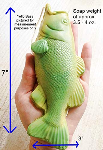 Bass Soap on a Rope - Natural Hand Soap for Men & Women - Funny Fishing Gifts for Dad, Husband & Anglers - Perfect for Father's Day, Birthday & Mother's Day - Great for Bathroom, Boat & Outdoor Adventures
