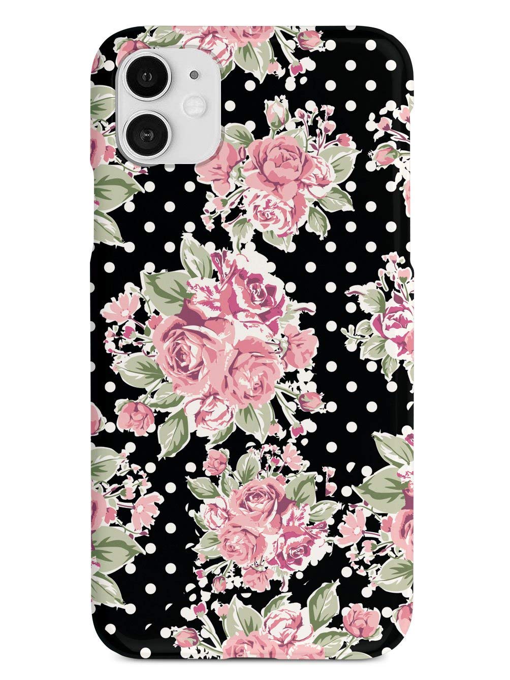 Vintage Polka Dot Flower iPhone 11 Case - 3D Textured Protective Cover for Apple iPhone 11 - Shockproof & Slim Design - Perfect for Everyday Use, Travel & Gift Giving