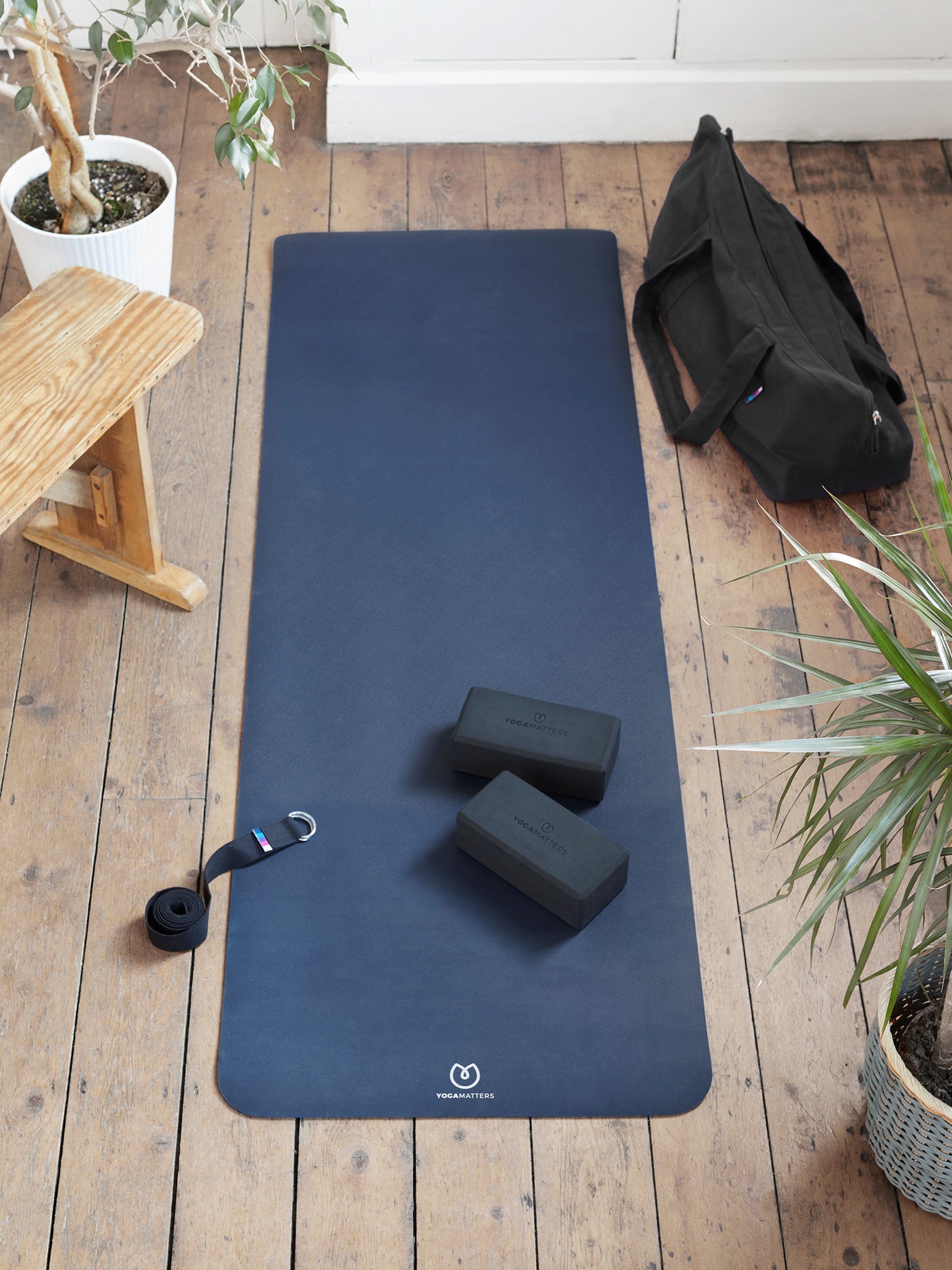 Yogamatters Organic Cotton Yoga Bag - Eco-Friendly Carry All Kit for Yoga Mats & Accessories - Perfect for Gym, Travel & Outdoor Workouts