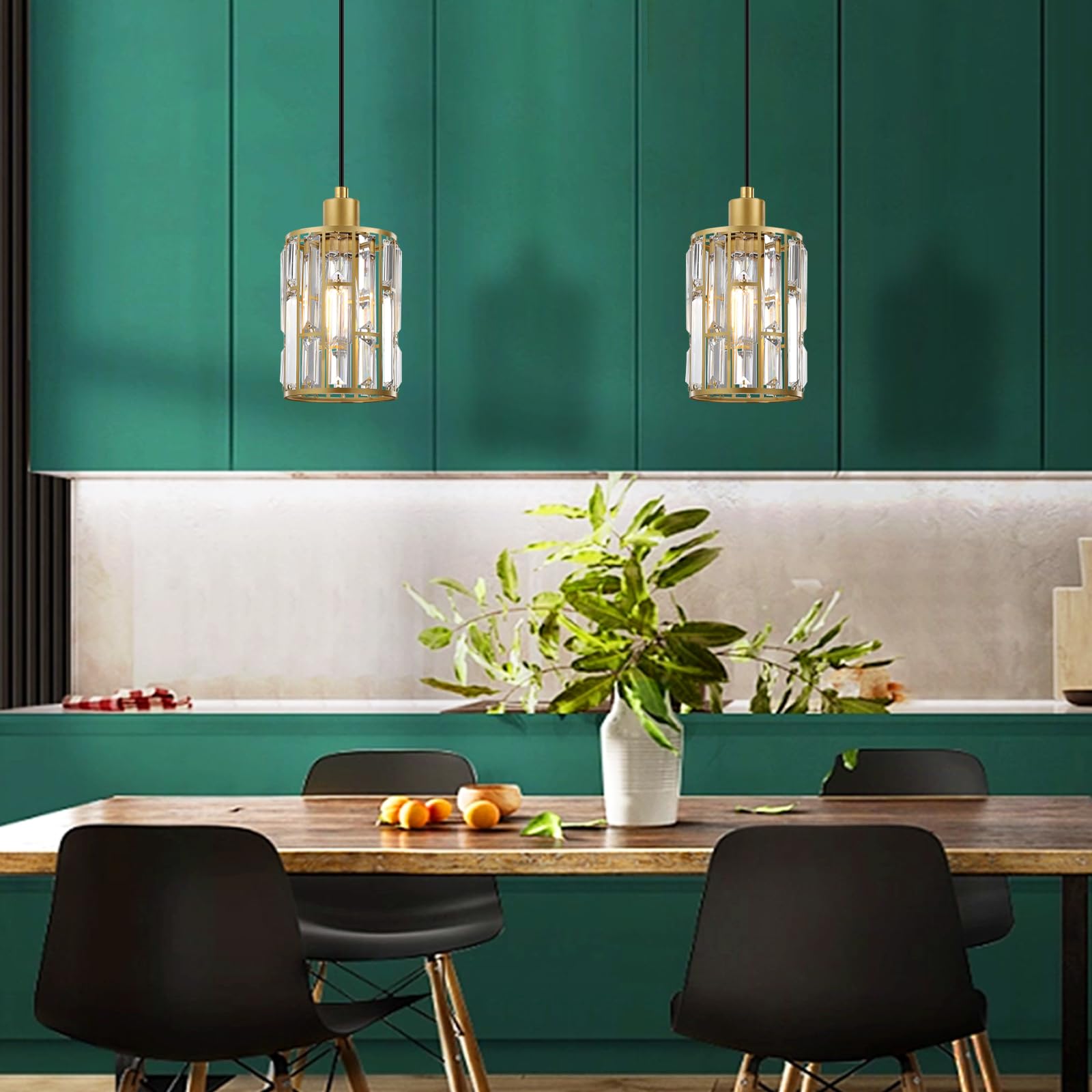 Modern Crystal Pendant Ceiling Light Fixture - 5.3