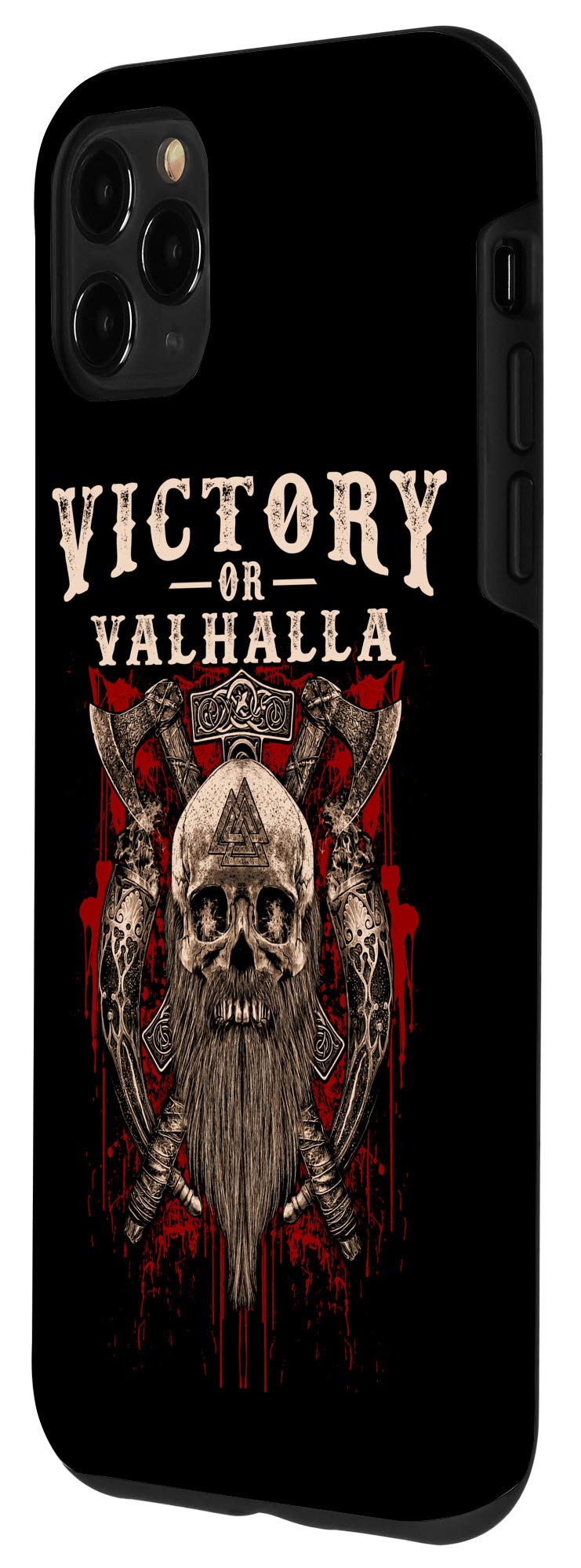 iPhone 11 Pro Max Case - Norse Viking Design with Skull & Beard | Odin & Valhalla Theme | Durable Protective Cover for Men - Perfect for Viking Fans, History Enthusiasts & Norse Mythology Lovers