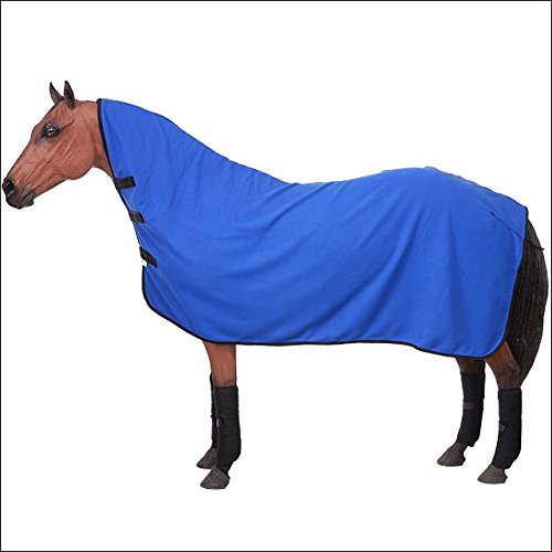 Tough 1 Softfleece Contour Cooler - Medium Size, Royal Blue - Breathable Horse Cooling Blanket for Training & Show Prep