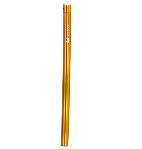 Lightweight Extended Seatpost with Clip for Brompton Bikes - 130g Lighter Gold Version - Perfect for Urban Commuting & Folding Bike Enthusiasts