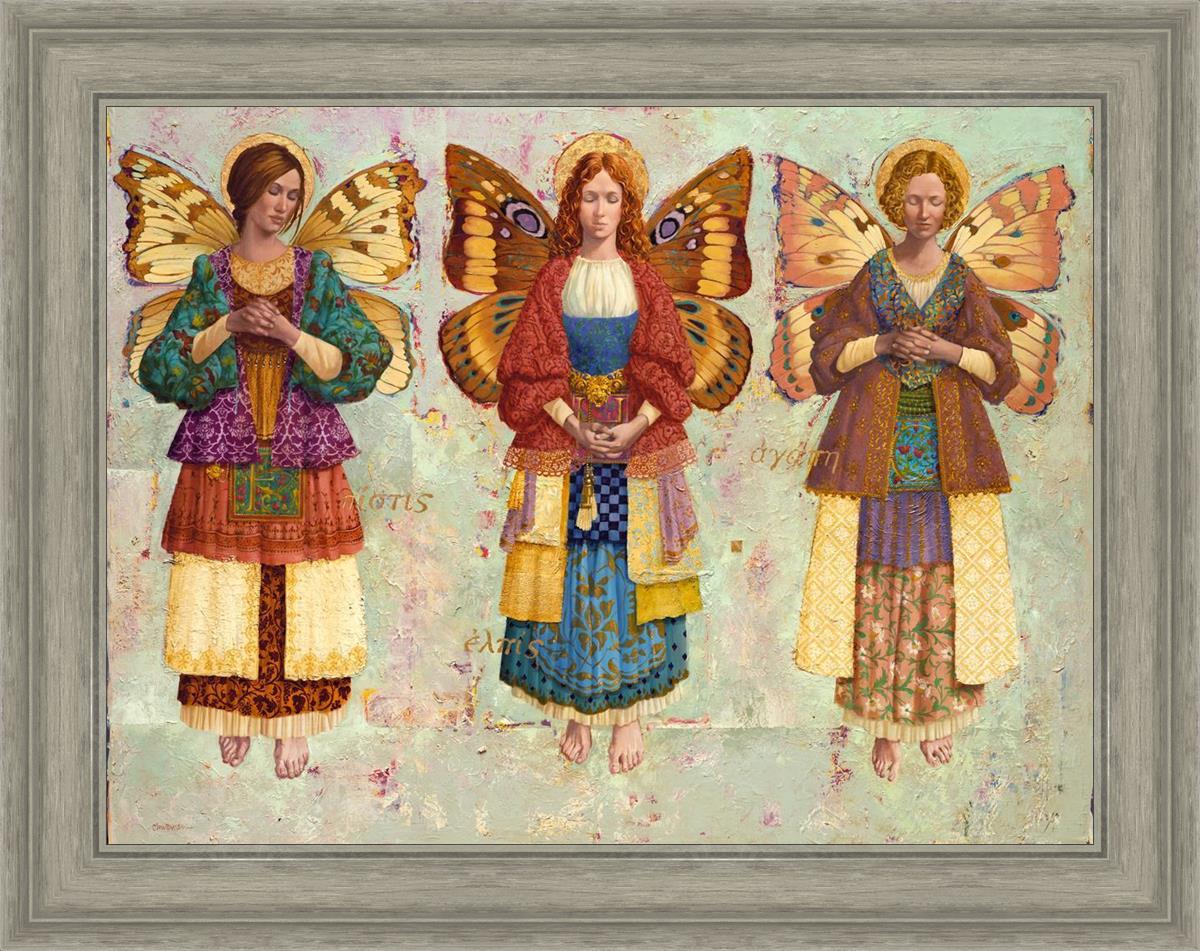 Faith, Hope and Charity - Inspirational Wall Art Decor for Home, Office & Church - Perfect for Gifts & Spiritual Spaces
