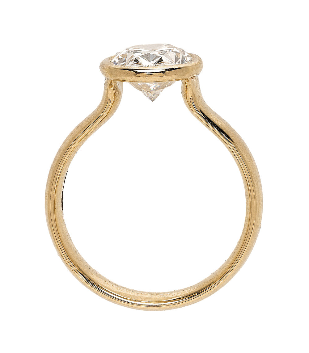 Bardot Full Bezel Ring - Elegant Gold Plated Women's Jewelry for Everyday Wear & Special Occasions