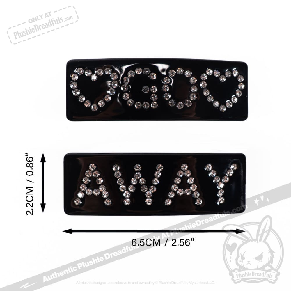 Go Away Hair Clip Set - 6 Pack Non-Slip Hair Clips for Women & Girls - Perfect for School, Work, Parties & Everyday Styling