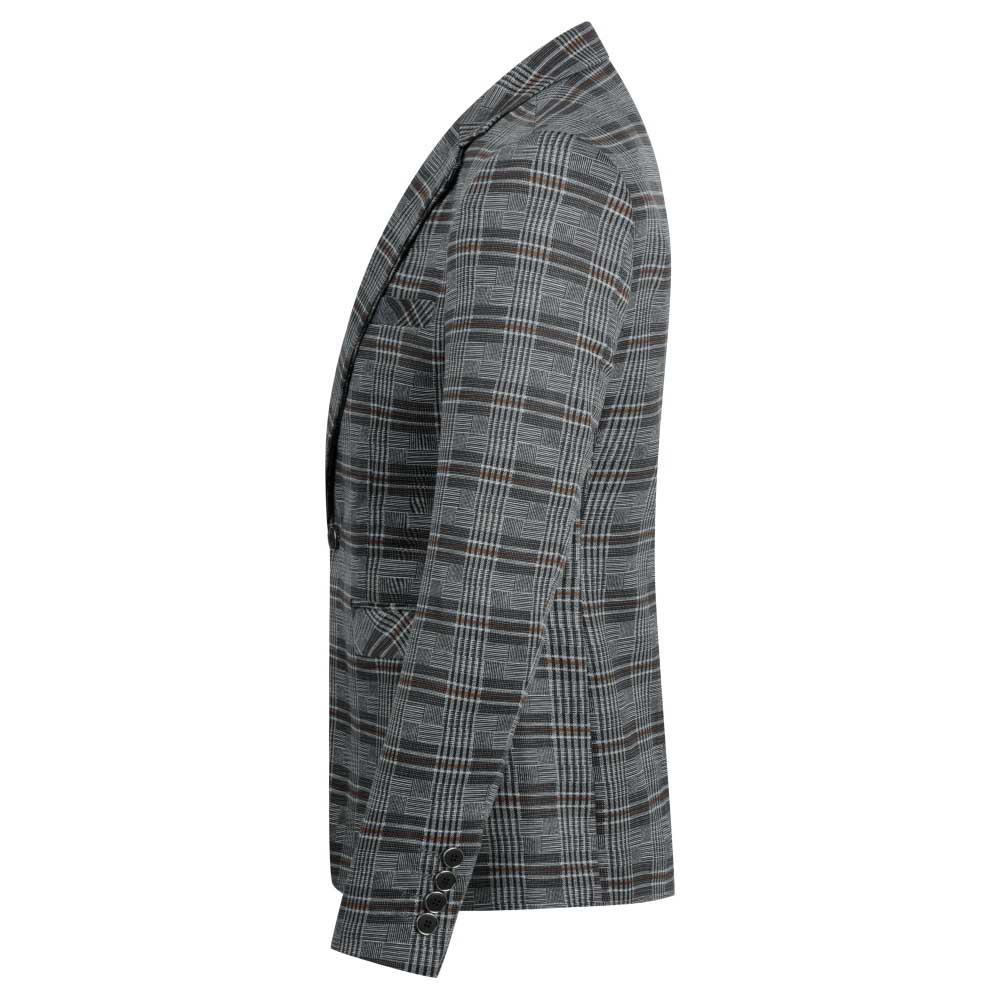 Stylish Plaid Stripe Slim Fit Casual Blazer Coat for Men - Perfect for Office Wear, Business Meetings & Smart Casual Outfits