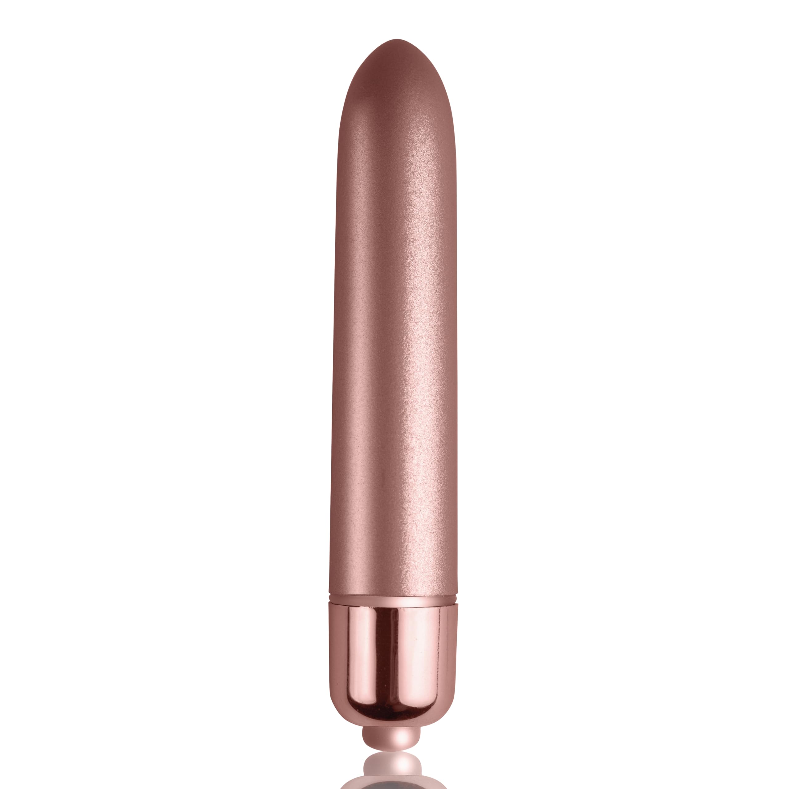 RO-90mm Bullet Vibe - Soft Velvet Touch Rose Blush Personal Massager for Relaxation & Intimate Moments - Perfect for Couples & Solo Use