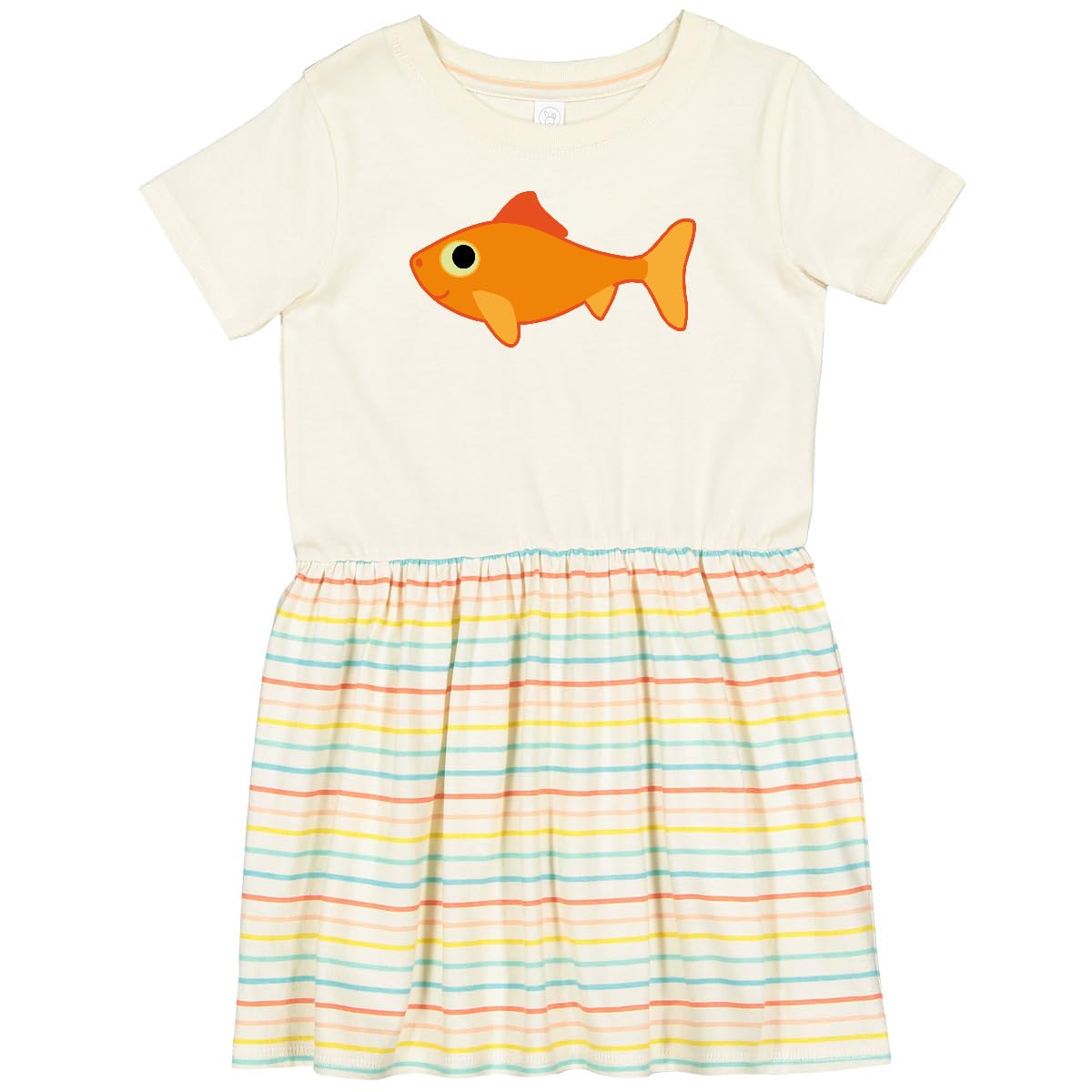 Inktastic Cute Goldfish Print Toddler Dress for Girls - Soft and Comfortable Baby Clothes for Playdates, Parties, and Everyday Wear