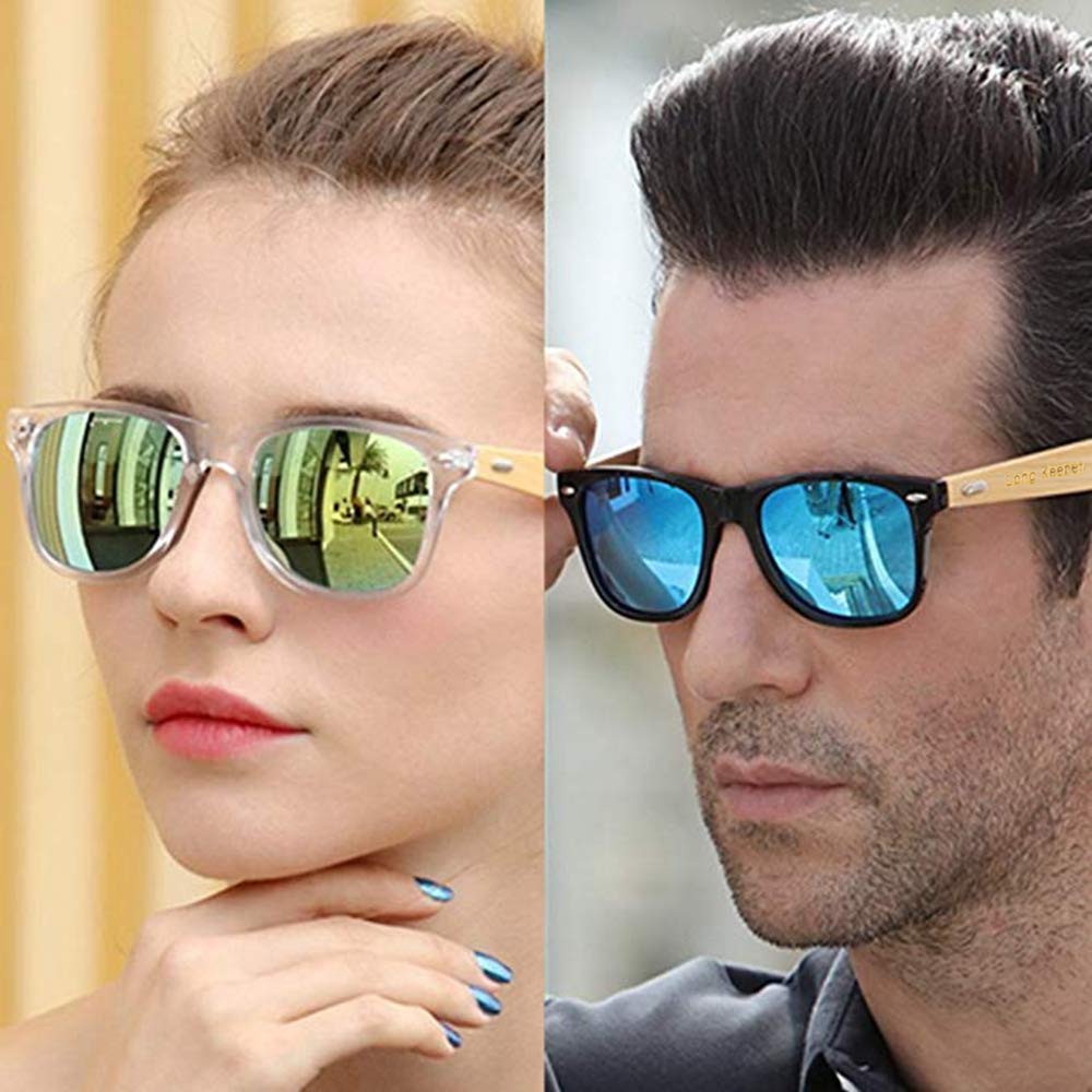 Polarized Bamboo Wood Sunglasses for Women & Men - UV Protection, Lightweight & Durable - Perfect for Driving, Beach, Outdoor Activities & Fashion Accessories