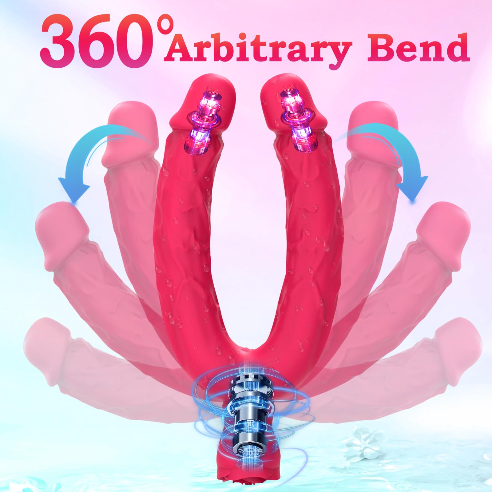 Dual Head Vibrating Dildo for Women - 10 Speed G-Spot & Anal Stimulator - Large Lesbian Sex Toy for Couples & Solo Play - Perfect for Couples Intimacy & Adult Playtime