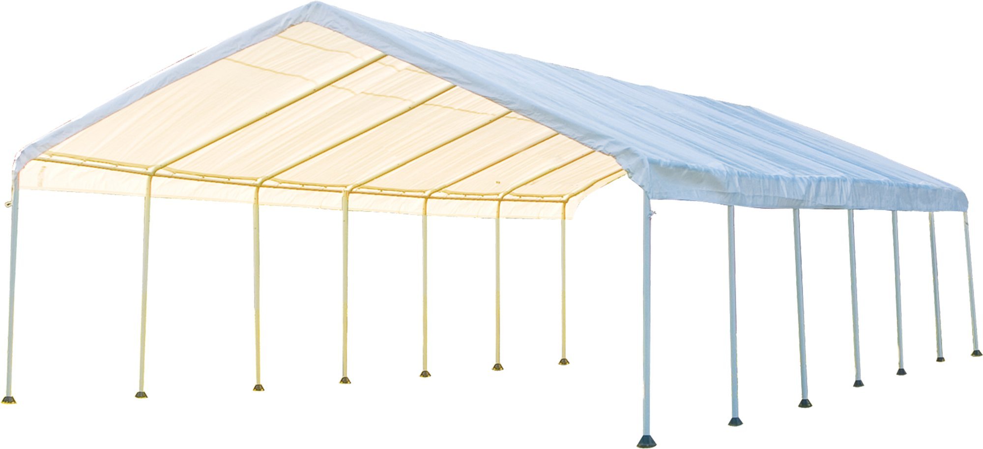 ShelterLogic 18' x 40' SuperMax Heavy Duty Steel Frame Canopy - Easy Setup, Weather Resistant Shelter for Outdoor Events, Farmers Markets & Backyard Storage