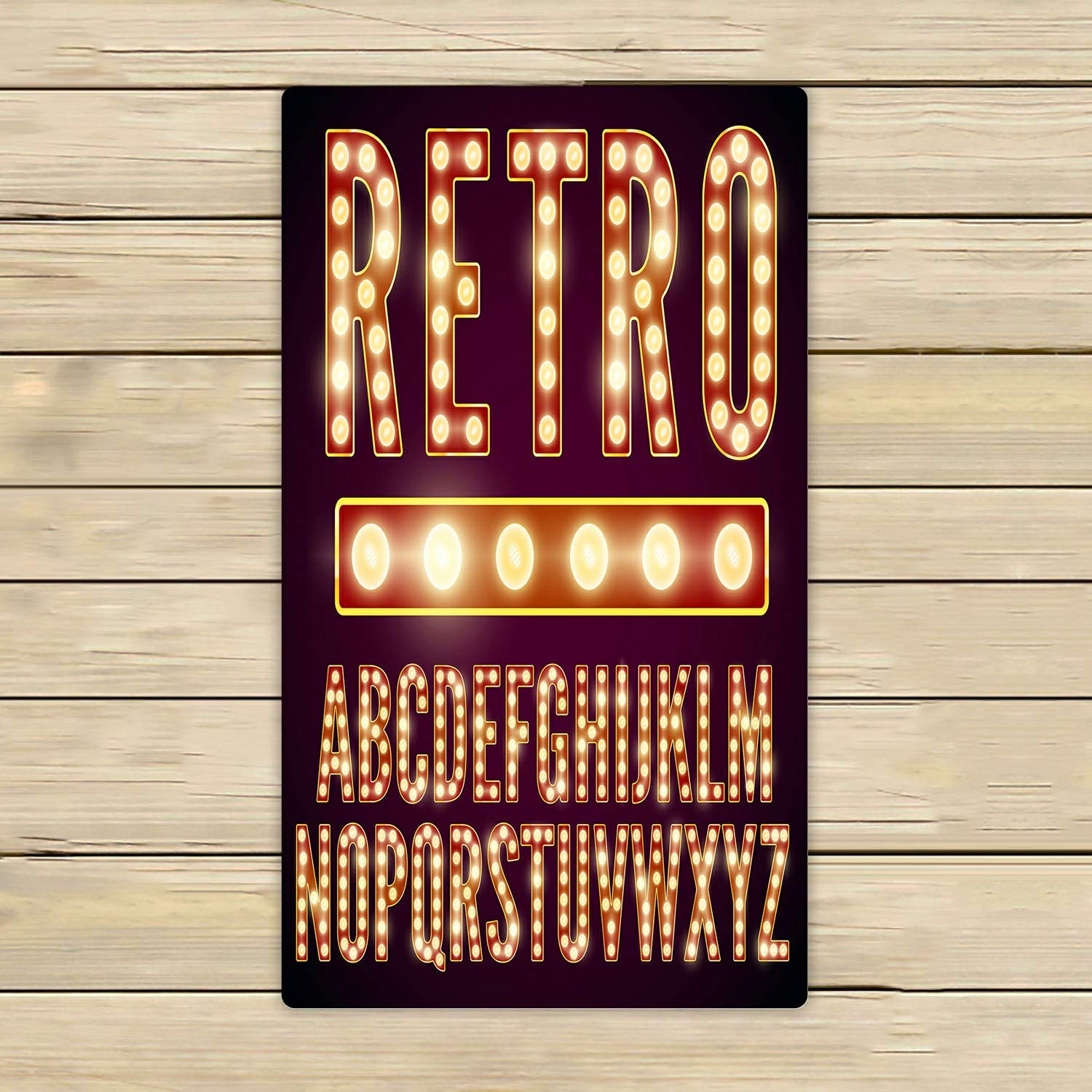 ECZJNT Realistic Alphabet Beach Towel - Red & Yellow Colors, 16x28 Inch, Soft & Absorbent for Bath, Shower, Pool, Travel & Outdoor Activities