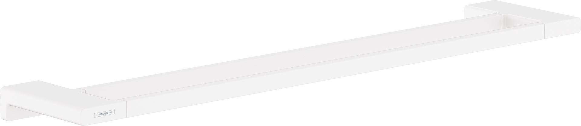 Hansgrohe AddStoris Dual Towel Bar in Matte White (41743700) - Premium Bathroom Towel Rack for Modern Homes & Spa-Like Showers