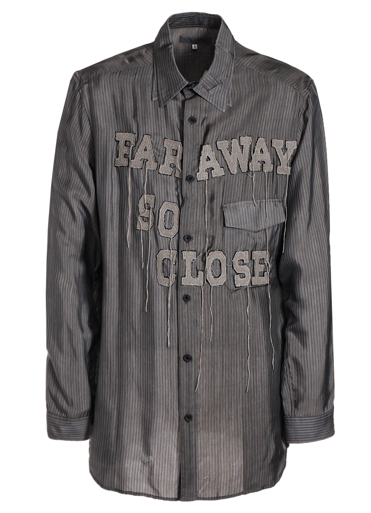 Elegant Striped Ink Blouse with Patch Detail - Women's Fashion Top for Office, Party & Casual Wear