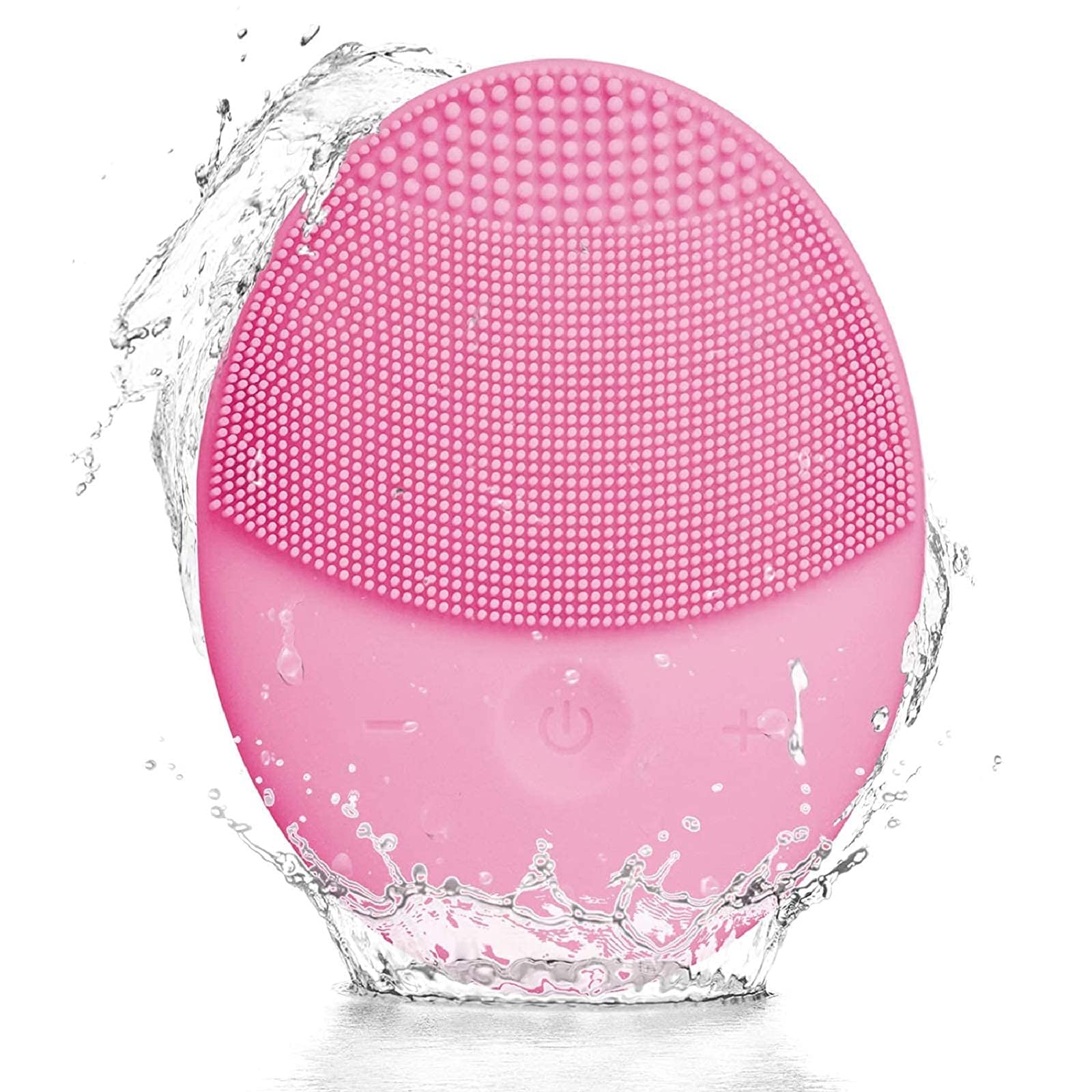ZRO Upgraded Sonic Facial Cleansing Brush - Rechargeable & Waterproof Silicone Face Scrubber with 3 Modes for All Skin Types | Travel Size | Perfect Christmas Birthday Gift for Women, Men & Girls (Pink) | Deep Cleansing for Acne, Blackheads & Makeup Removal | Ideal for Daily Skincare Routine & Travel