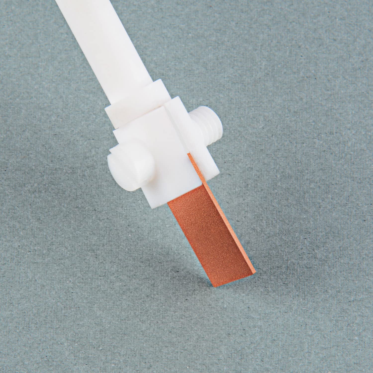 Stonylab PTFE Platinum Electrode Holder - 10x10mm Platinum Sheet & PTFE Body, Multi-Purpose Replaceable Electrode Clip for Electrochemistry, Lab Experiments & Research Applications
