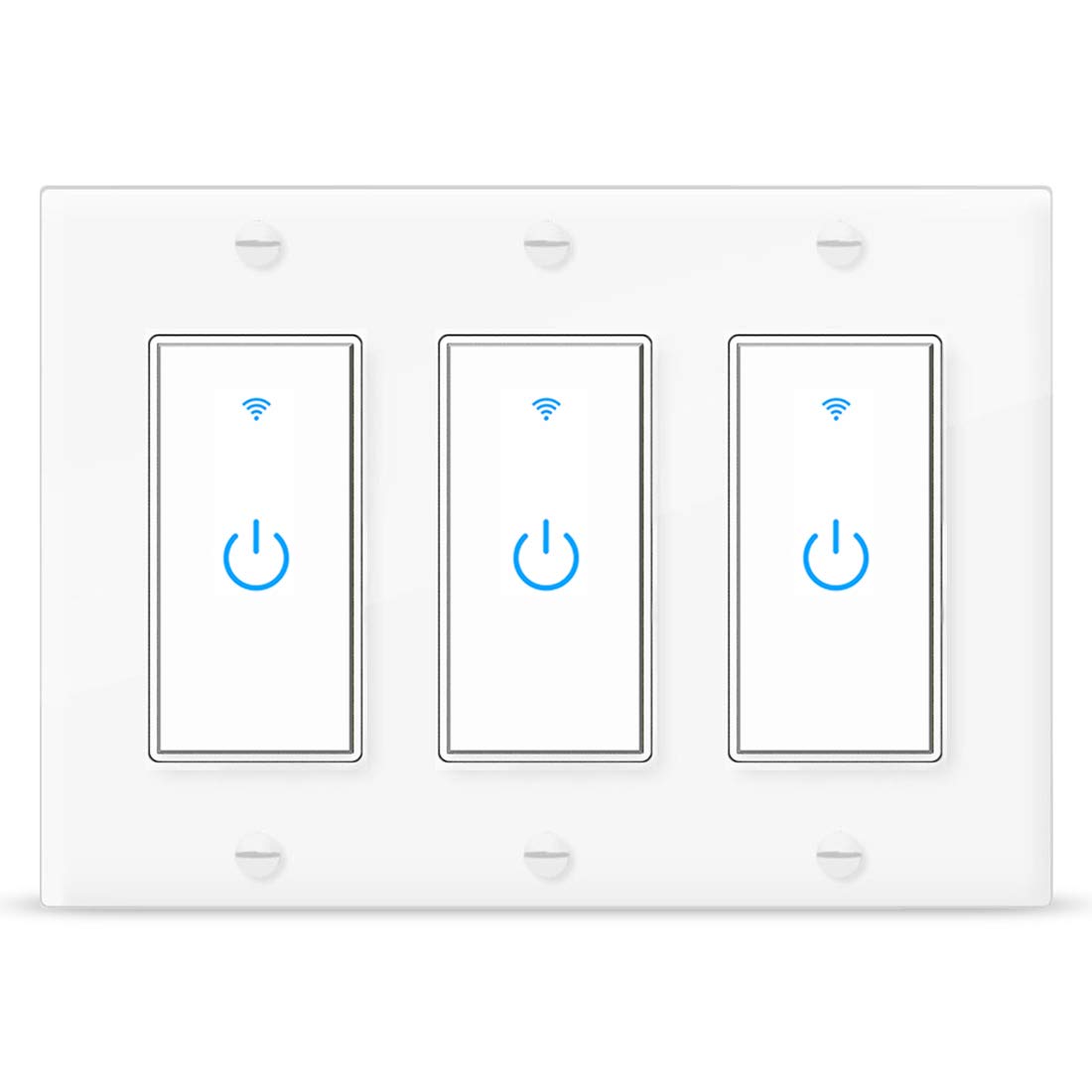 Smart WiFi Light Switch 3 Gang - Alexa & Google Home Compatible for Smart Homes