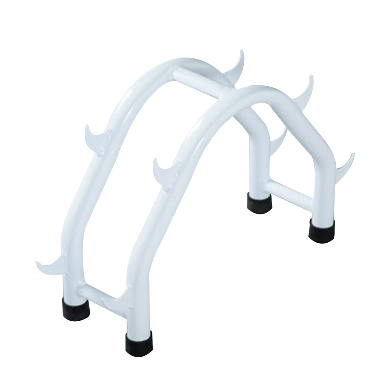 Heavy Duty Dumbbell Rack Stand - Adjustable Weight Lifting Dumbbell Holder for Gym & Home Fitness Equipment Storage - Space Saving Exercise Accessories (White) - Perfect for Home Gym, CrossFit & Commercial Fitness Centers