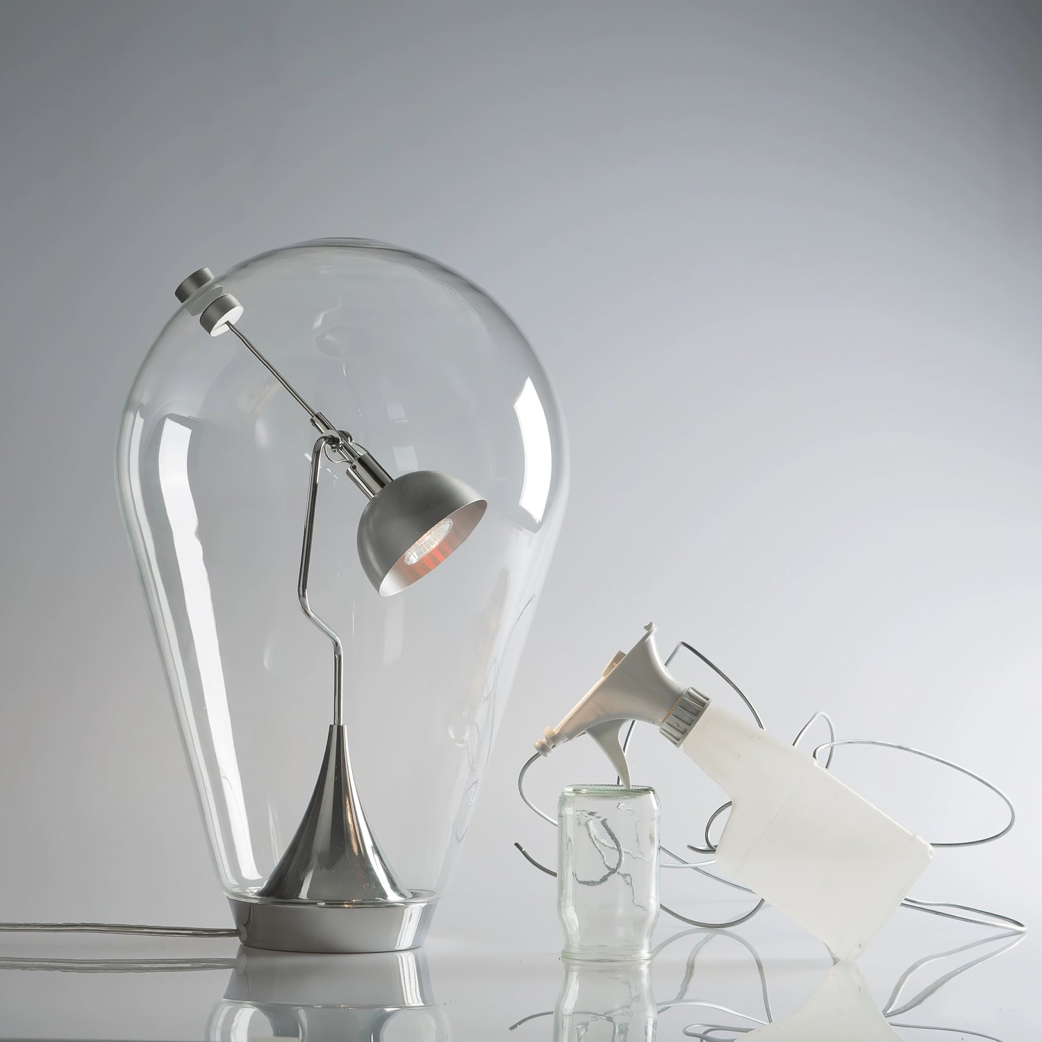 Modern LED Blow Table Lamp - Adjustable Brightness, USB Charging, Touch Control - Perfect for Bedroom, Living Room, and Office Lighting