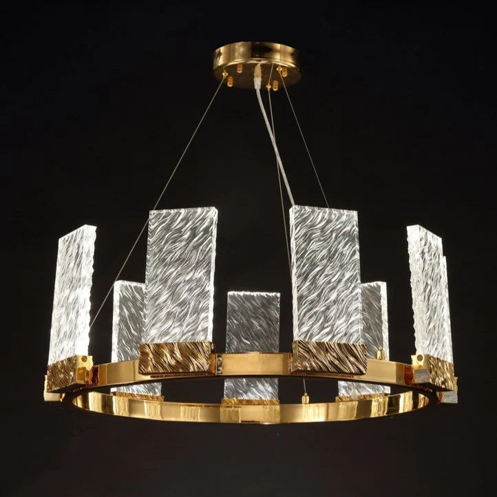 Aimee 1 Tier Round Crystal Chandelier - Elegant Ceiling Light Fixture for Dining Room, Bedroom, Living Room & Entryway Decor