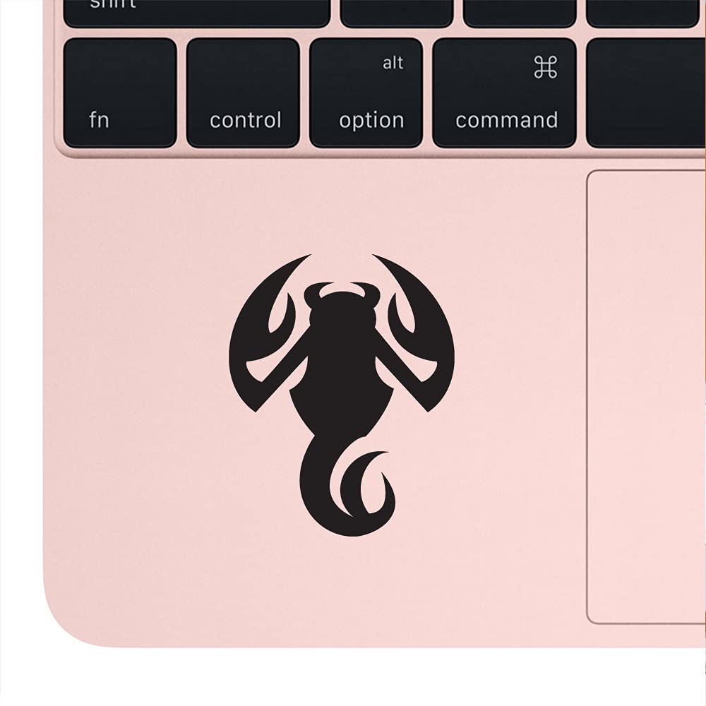 Premium Waterproof Vinyl Decal Stickers - Scorpion Animal Design (Set of 2, Black) for Laptop, Phone, Helmet, Car Window, Bumper, Mug - Perfect for Outdoor Enthusiasts, Bikers, and Home Decor