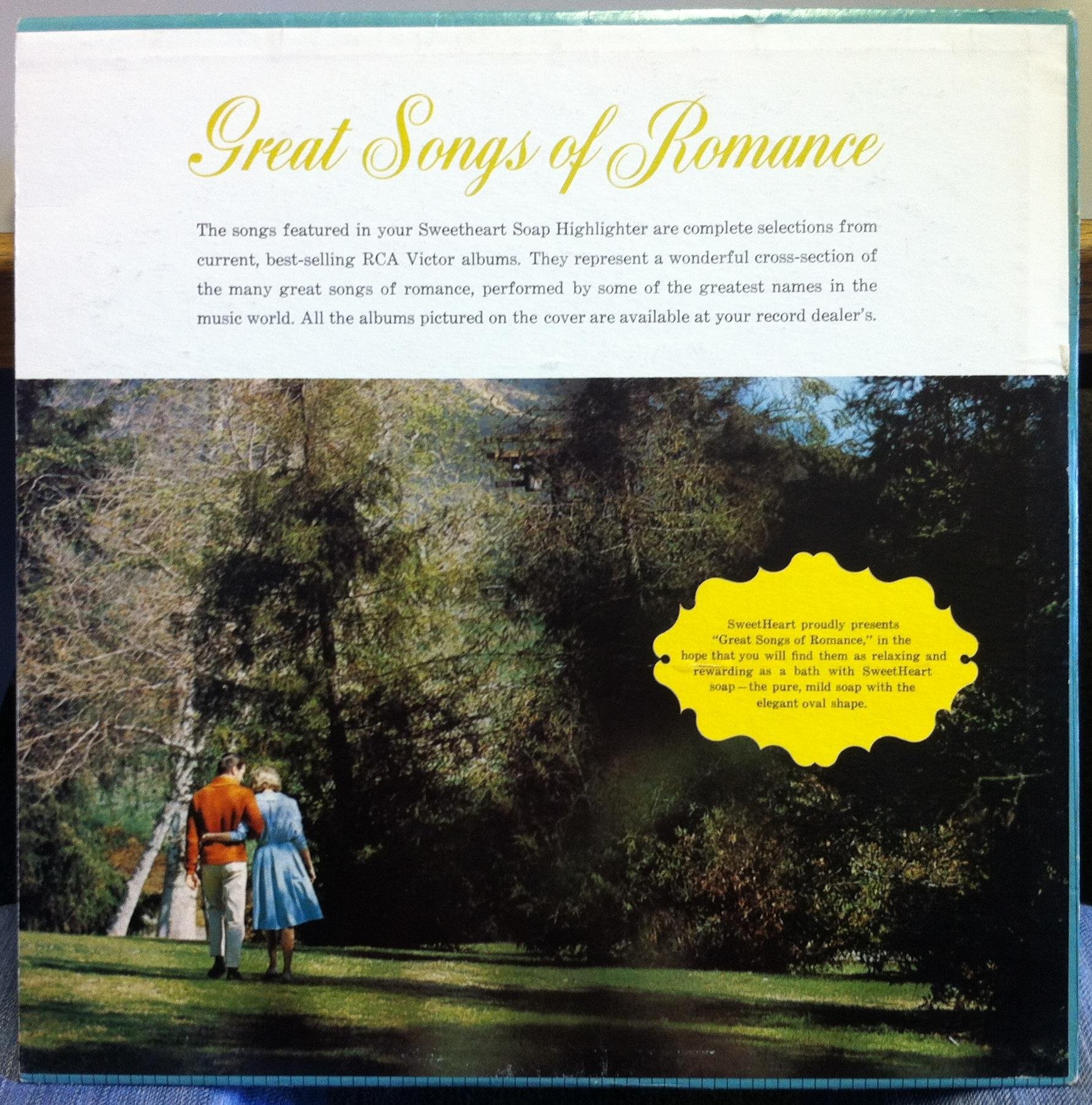 Sweetheart Soap Promo - Great Songs of Romance Vinyl Record | Classic Love Songs for Valentine's Day, Anniversaries & Romantic Evenings