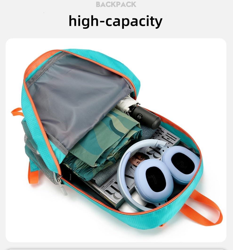 Lightweight Foldable Hiking Backpack for Camping & Travel (Black) - Perfect for Outdoor Adventures