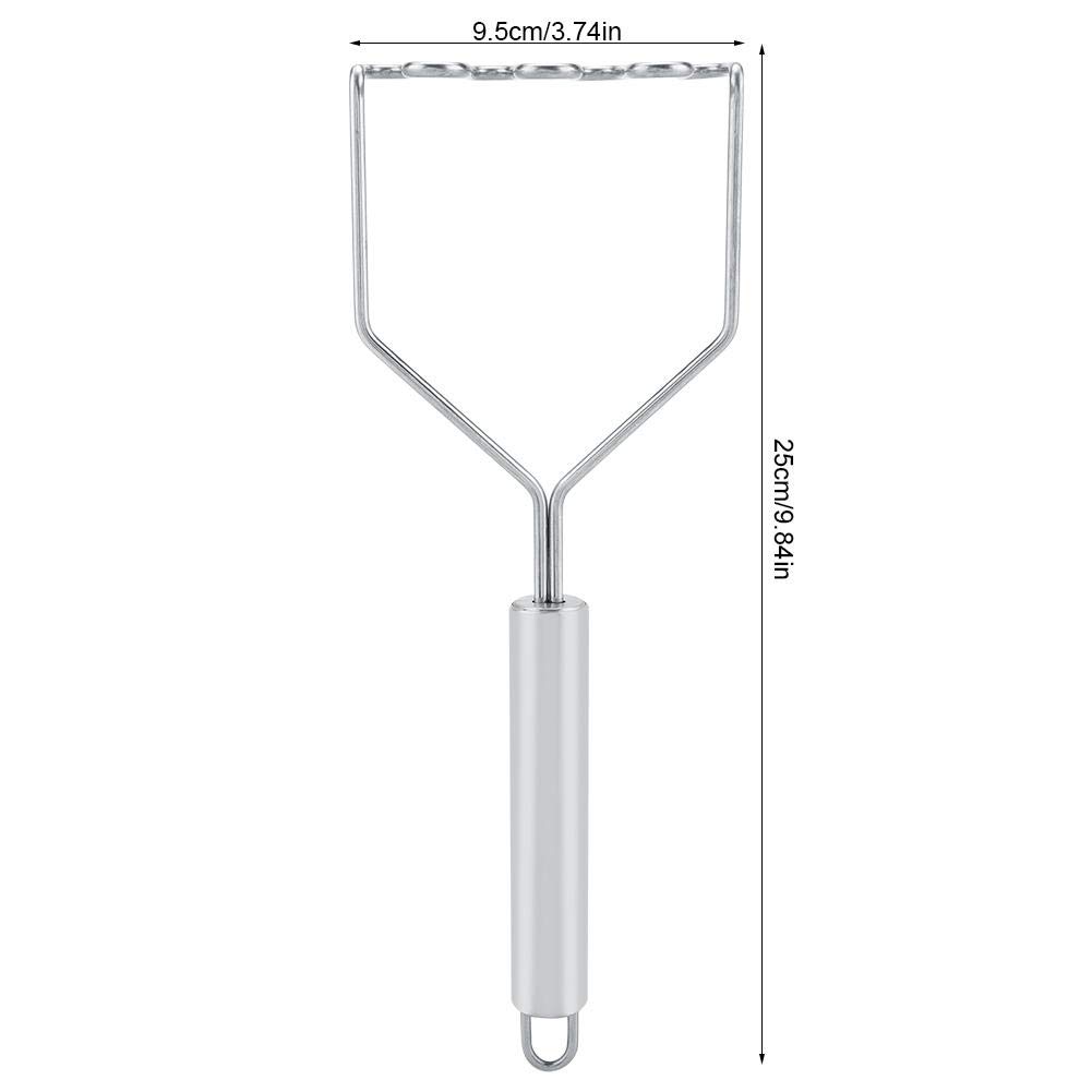 FTVOGUE Stainless Steel Potato Masher - Heavy Duty Kitchen Tool for Mashing Potatoes, Vegetables & Fruits - Perfect for Making Puree, Baby Food & Baking - Ideal for Home Cooking & Professional Kitchens