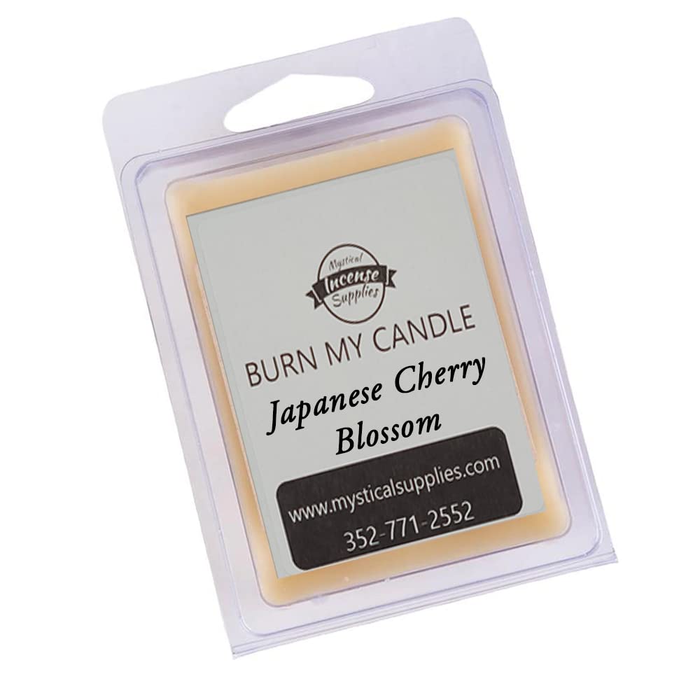 Japanese Cherry Blossom Wax Melts - Hand-Poured Scented Wax Clamshells for Home, Office & Aromatherapy - Long-Lasting Fragrance for Relaxation & Stress Relief