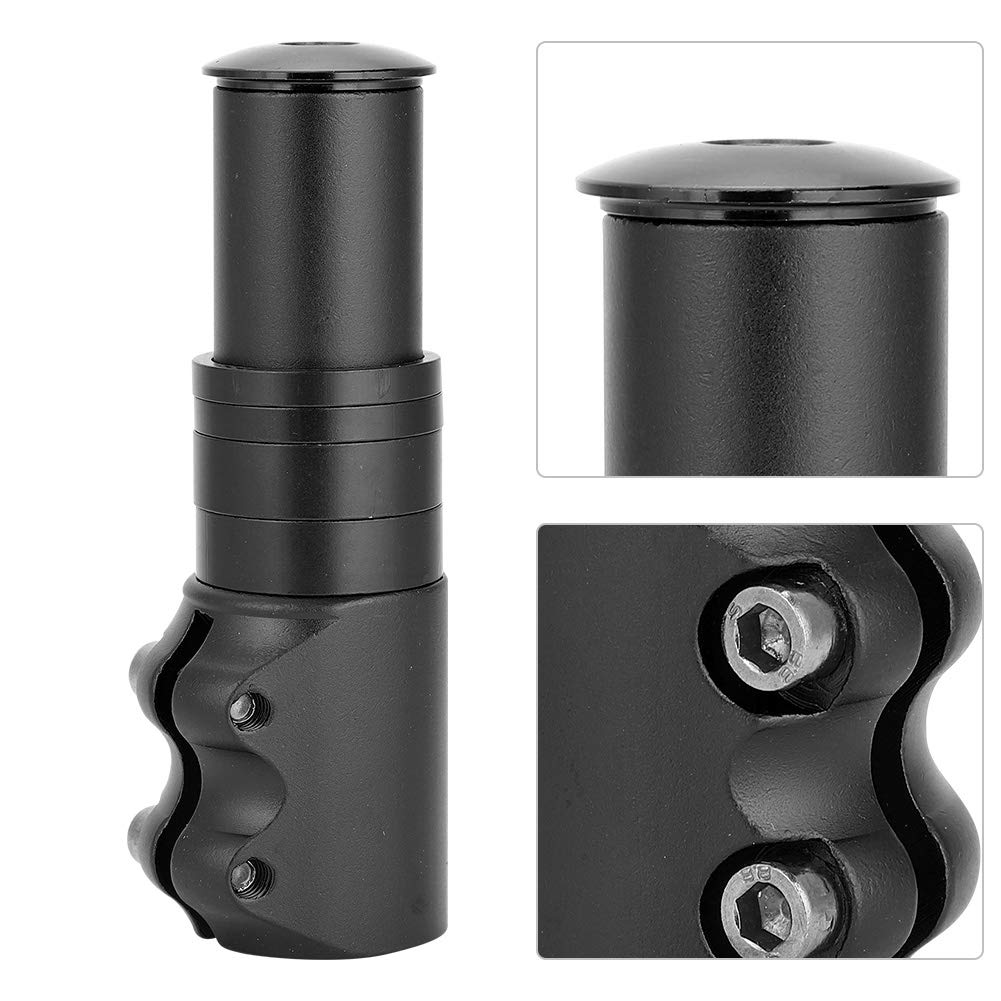 Hapivida 4.7in Aluminum Alloy Bike Stem Riser Handlebar Extender - Black - Compatible with Mountain Bikes & Road Bikes - Perfect for Commuting, Trail Riding & Cycling Adventures