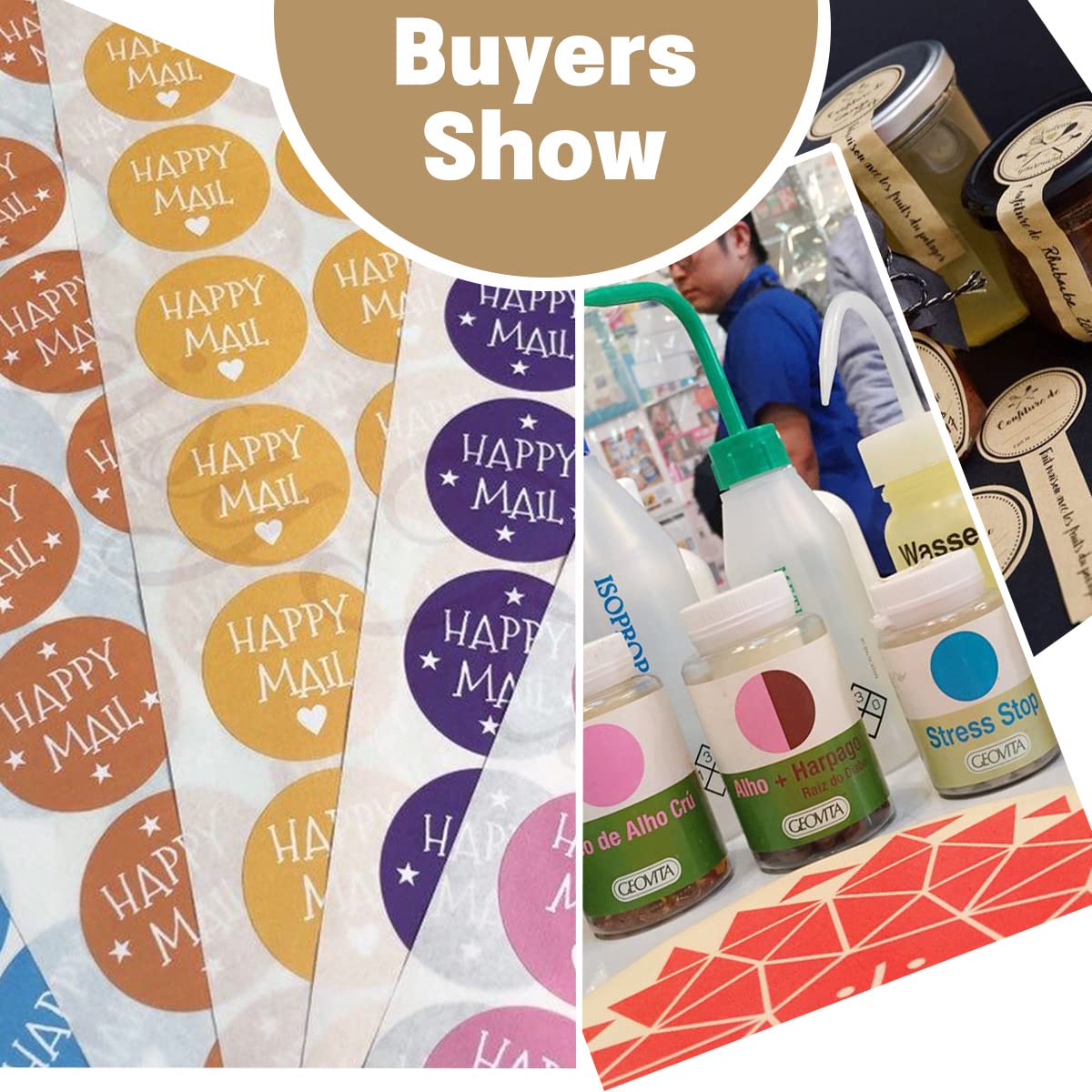 Custom Waterproof Vinyl Stickers 3 Inch - Personalized with Your Logo, Text & Design - 100-500pcs for Business Branding, Laptop Decals, Water Bottle Labels & DIY Crafts - Fancy Frame Design