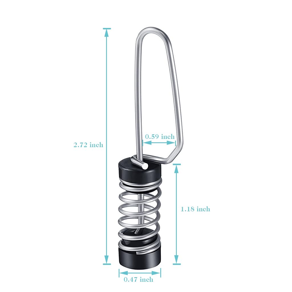 4-Piece Stainless Steel Fishing Flag Clips - Marine Grade Boat Flag Halyard Clips for Outriggers, Antennas & Flagpole Ropes | Durable Saltwater-Resistant Flag Fasteners for Boats, Yachts & Outdoor Decor | Perfect for Fishing, Sailing & Nautical Themed Events
