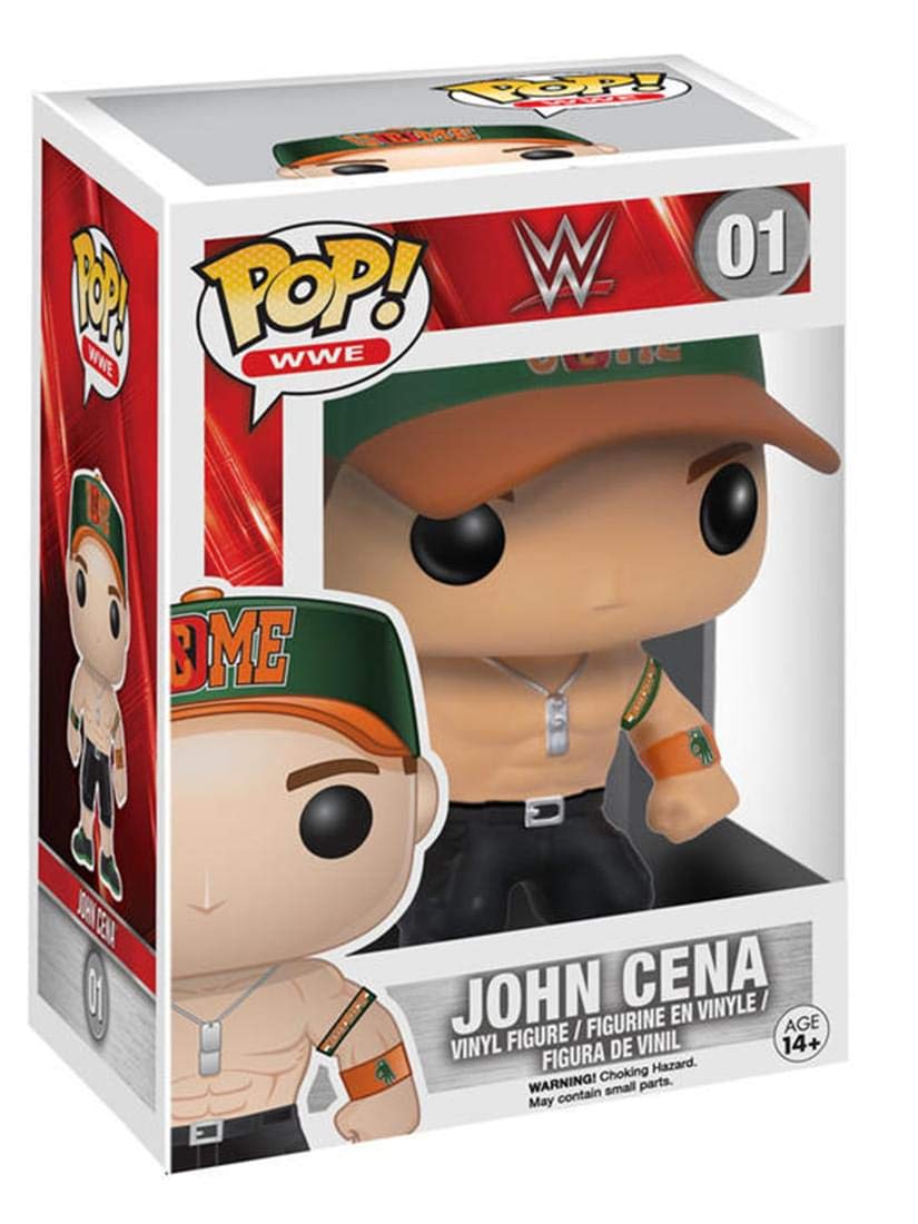 Funko POP WWE: John Cena Collectible Vinyl Figure - Green & Orange Outfit - Perfect for WWE Fans, Collectors & Home/Office Display