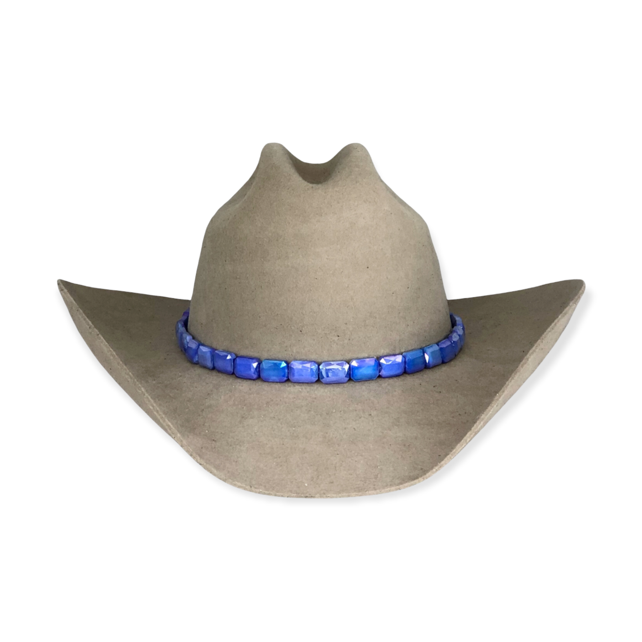 Faceted Periwinkle Hat Band - Elegant Rhinestone Hair Accessory for Women | Perfect for Weddings, Parties & Special Occasions