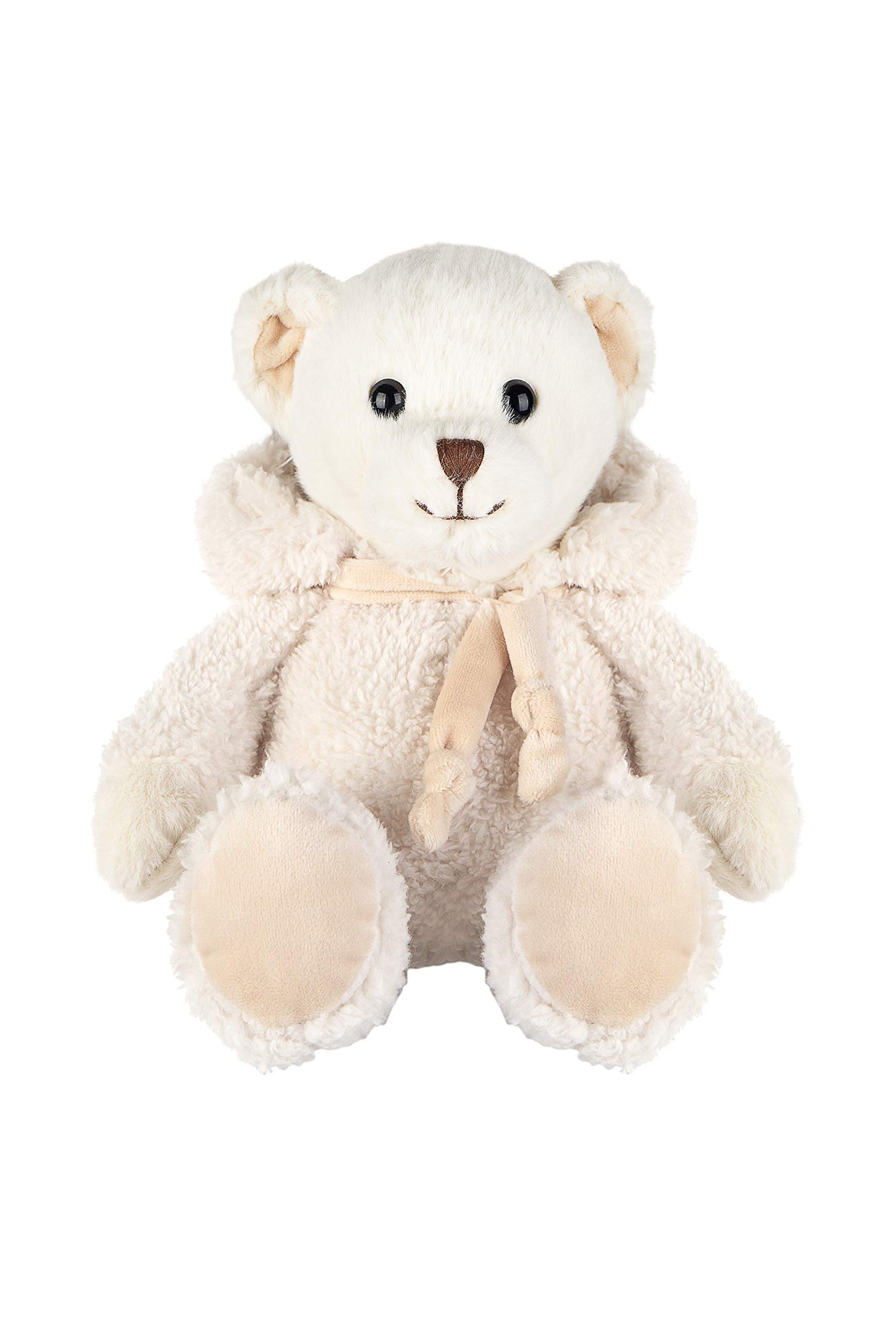 11-inch Dilly Dudu Teddy Bear Plush with Hoodie - Soft Stuffed Animal Toy, Cute Cream Plushie Gift for Kids, Birthday & Christmas Present - Perfect for Cuddling, Nursery Decor, and Playtime
