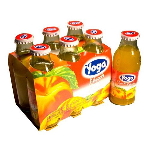 Organic Yoga Juice Peach Nectar - 6 Pack of 4.2oz Bottles | Twin Pack | Refreshing Post-Workout Drink & Healthy Snack Alternative