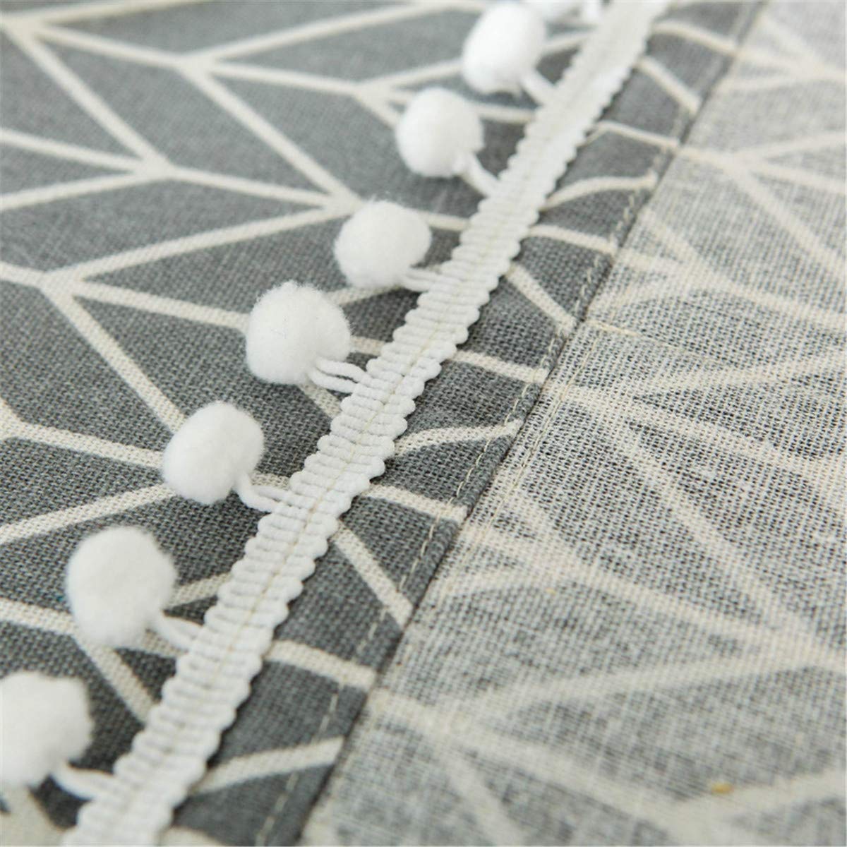 Microwave Oven Cover - Dust & Oil Proof Cotton Linen Kitchen Appliance Protector with Storage Pockets | Grey Arrow Design | Perfect for Countertop, Toaster & Small Appliance Protection