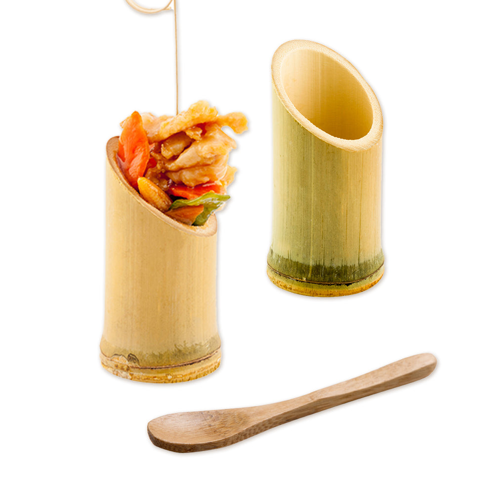 100-Pack Natural Bamboo Tubes & 3.5