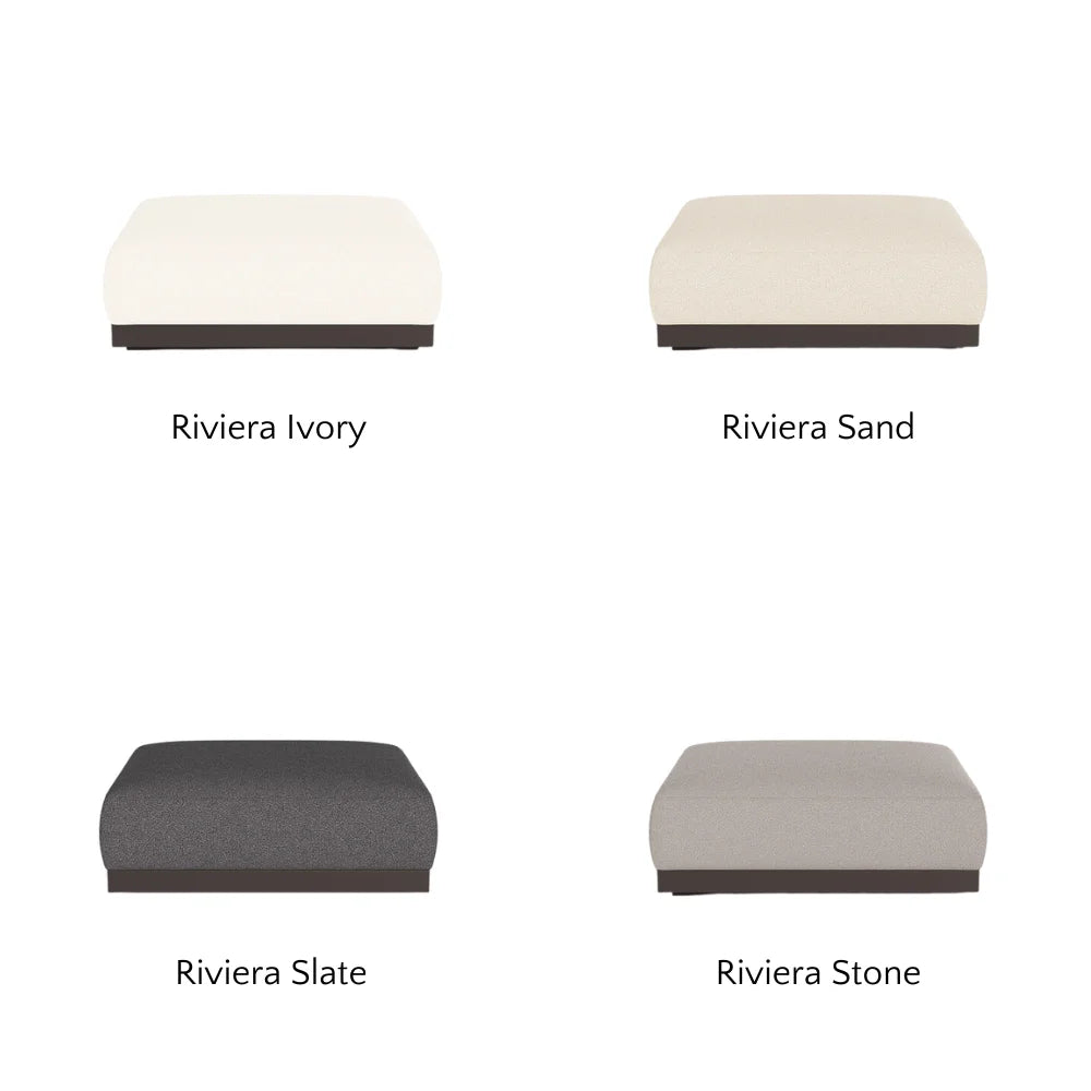 Amalfi Outdoor Ottoman - Waterproof & Weather-Resistant Patio Furniture with Storage - Perfect for Garden, Deck, Poolside, and Backyard Relaxation